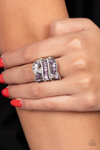 Six-Figure Flex - Purple Ring - Paparazzi Jewelry
