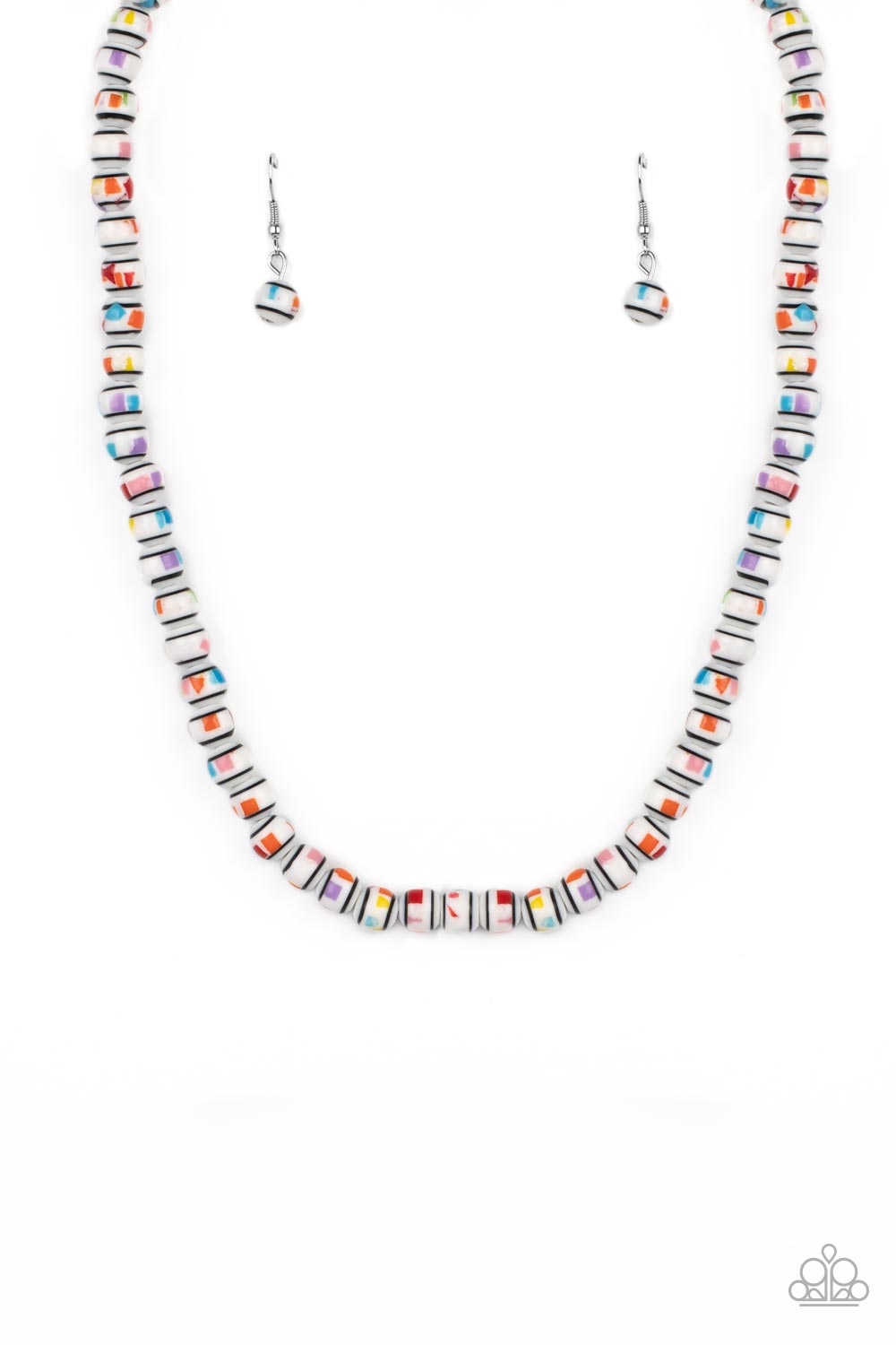 paparazzi-accessories-gobstopper-glamour-white-necklace