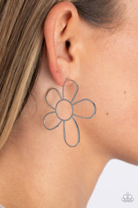 Rustic Rarity - Silver Post Earrings - Paparazzi Jewelry
