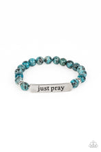 Load image into Gallery viewer, paparazzi-accessories-just-pray-blue-bracelet
