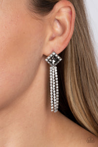 Seasonal Sparkle - Silver Post Earrings - Paparazzi Jewelry