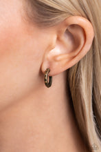 Load image into Gallery viewer, Gallant Glitz - Brass Earrings - Paparazzi Jewelry
