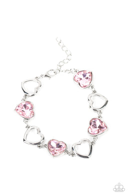 paparazzi-accessories-sentimental-sweethearts-pink-bracelet