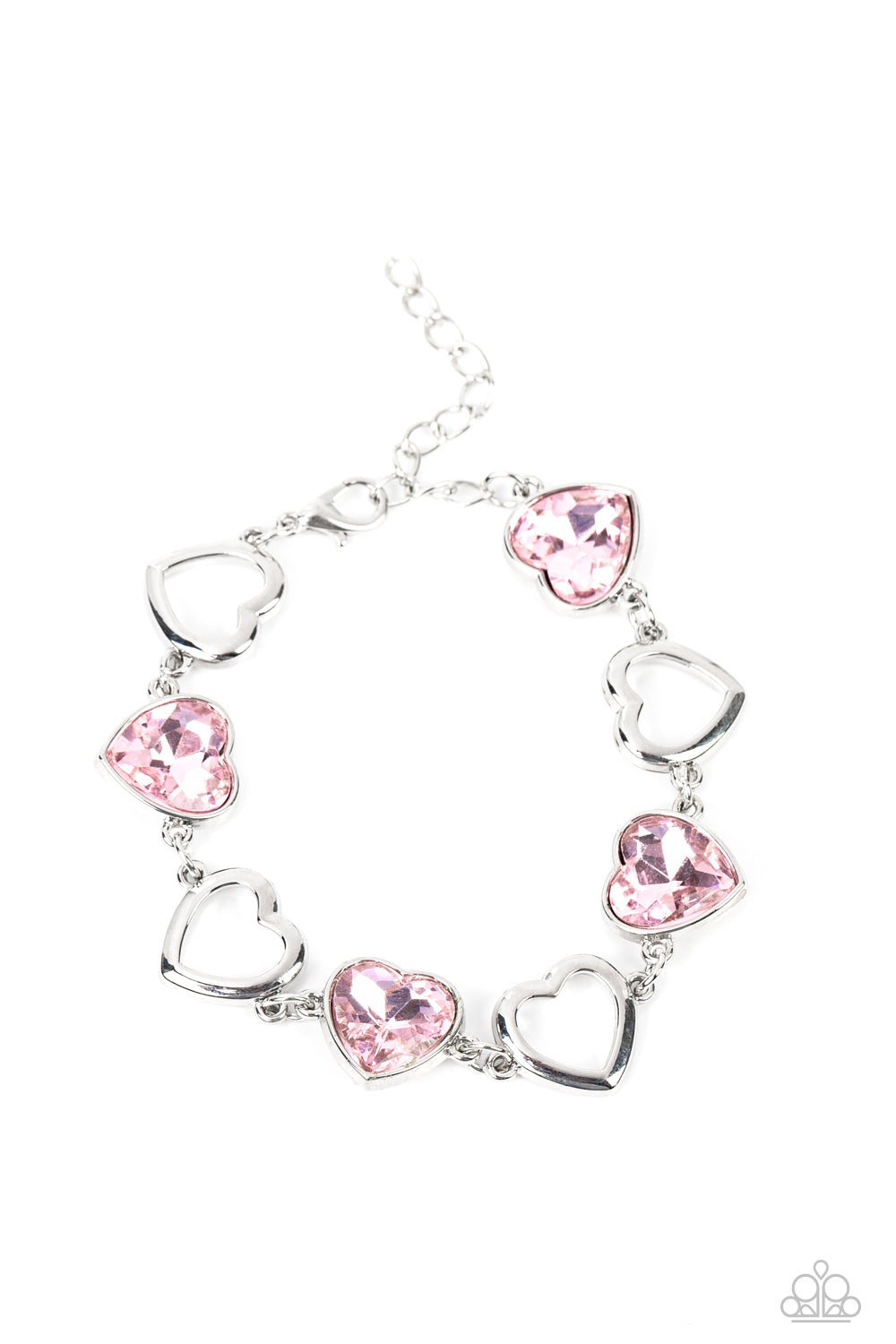 paparazzi-accessories-sentimental-sweethearts-pink-bracelet