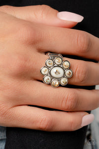 Time to SHELL-ebrate - White Ring - Paparazzi Jewelry