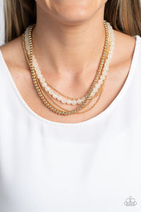 Boardwalk Babe - Gold Necklace - Paparazzi Jewelry
