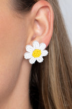 Load image into Gallery viewer, Sensational Seeds - White Post Earrings - Paparazzi Jewelry
