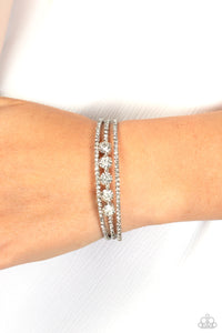 Lucid Layers - White Bracelet - Paparazzi Jewelry