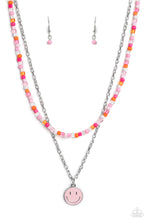 Load image into Gallery viewer, paparazzi-accessories-high-school-reunion-pink-necklace
