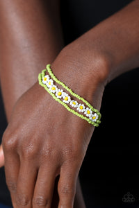 Buzzworthy Botanicals - White Bracelet - Paparazzi Jewelry