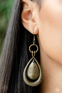 Forged Flare - Brass Earrings - Paparazzi Jewelry