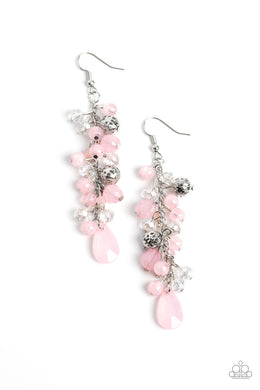 paparazzi-accessories-cheeky-cascade-pink-earrings