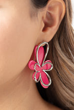 Load image into Gallery viewer, Glimmering Gardens - Pink Post Earrings - Paparazzi Jewelry

