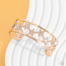 Load image into Gallery viewer, Starry Suffragette - Gold Bracelet - Paparazzi Jewelry
