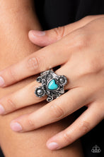 Load image into Gallery viewer, Trailblazing Tribute - Blue Ring - Paparazzi Jewelry
