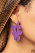 Load image into Gallery viewer, Flower Power Fantasy - Purple Earrings - Paparazzi Jewelry
