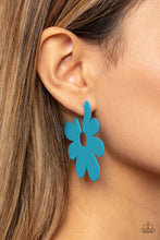 Load image into Gallery viewer, Flower Power Fantasy - Blue Earrings - Paparazzi Jewelry

