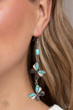 Load image into Gallery viewer, Spirited Soar - Blue Earrings - Paparazzi Jewelry
