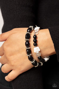 Who ROSE There? - Black Bracelet - Paparazzi Jewelry