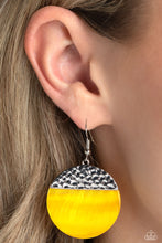 Load image into Gallery viewer, SHELL Out - Yellow Earrings - Paparazzi Jewelry
