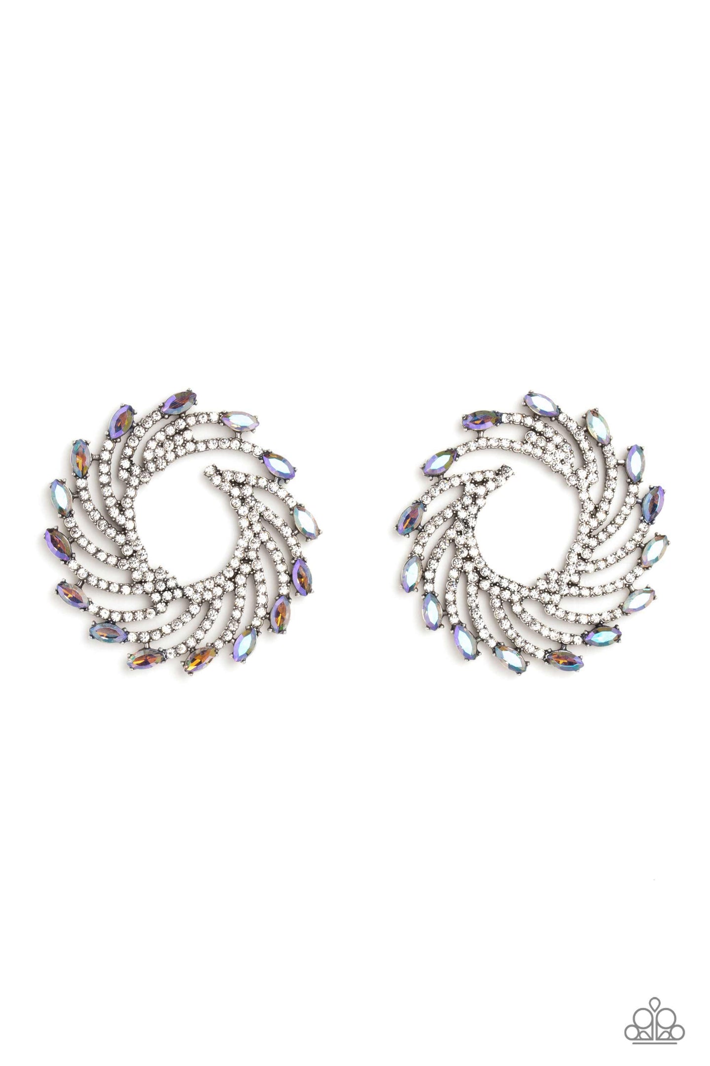 paparazzi-accessories-firework-fanfare-multi-post earrings
