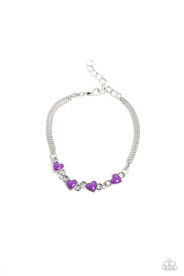 paparazzi-accessories-smitten-sweethearts-purple-bracelet