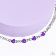 Load image into Gallery viewer, Smitten Sweethearts - Purple Bracelet - Paparazzi Jewelry
