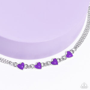 Smitten Sweethearts - Purple Bracelet - Paparazzi Jewelry