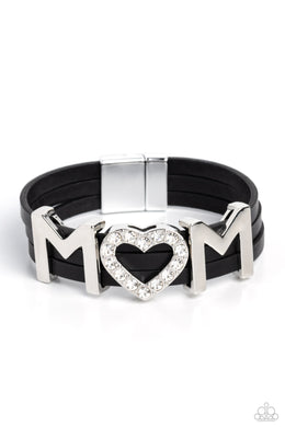 paparazzi-accessories-heart-of-mom-black-bracelet