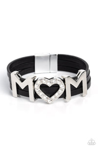 paparazzi-accessories-heart-of-mom-black-bracelet