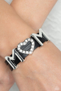 Heart of Mom - Black Bracelet - Paparazzi Jewelry