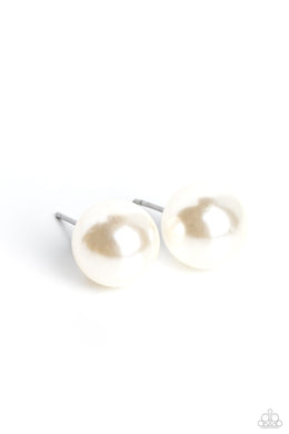 paparazzi-accessories-debutante-details-white-post earrings