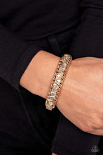 Load image into Gallery viewer, Crafted Coals - Gold Bracelet - Paparazzi Jewelry
