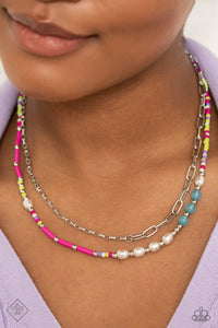 Coastal Composition - Pink Necklace - Paparazzi Jewelry