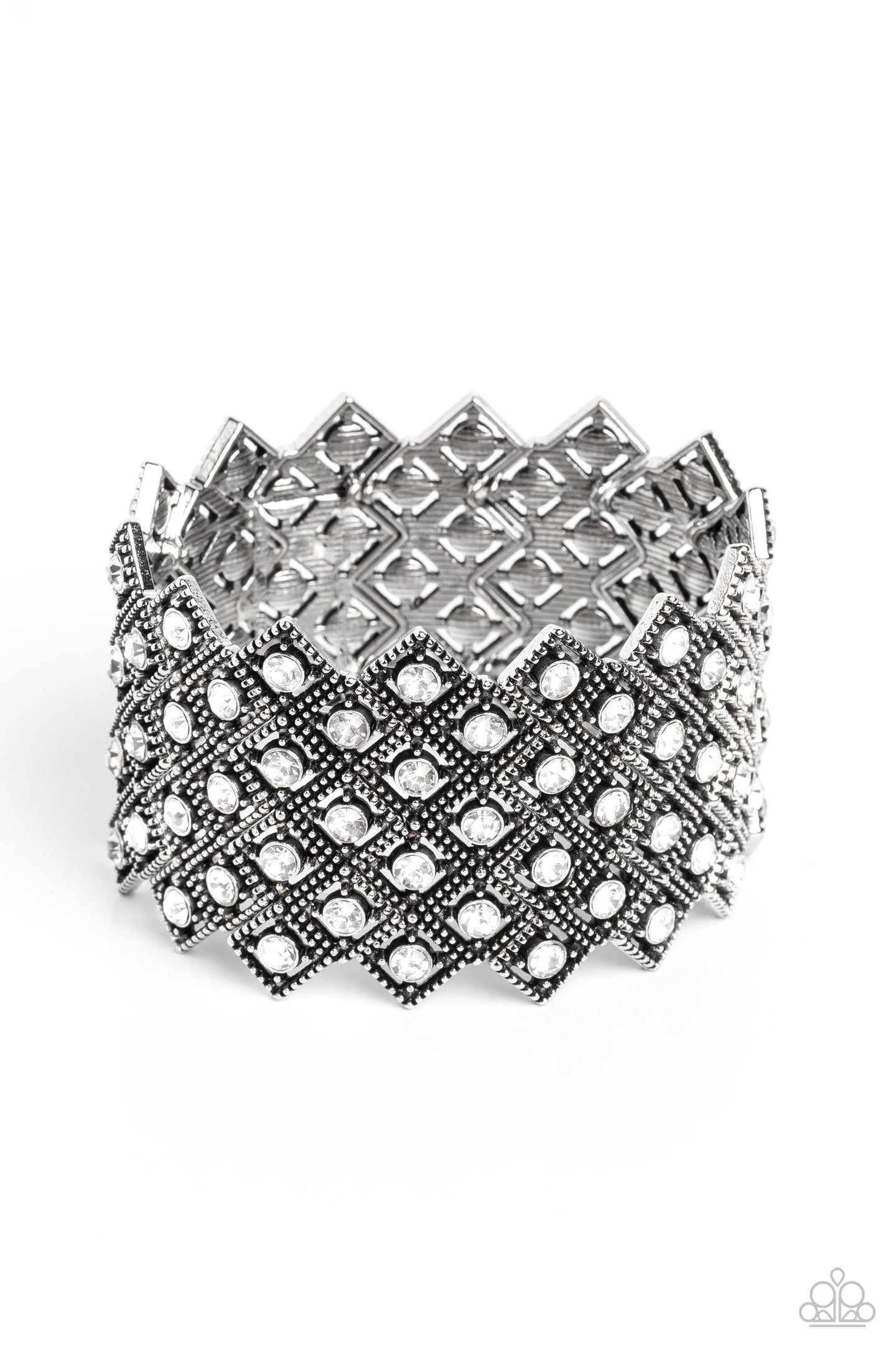 paparazzi-accessories-deco-in-the-rough-white-bracelet