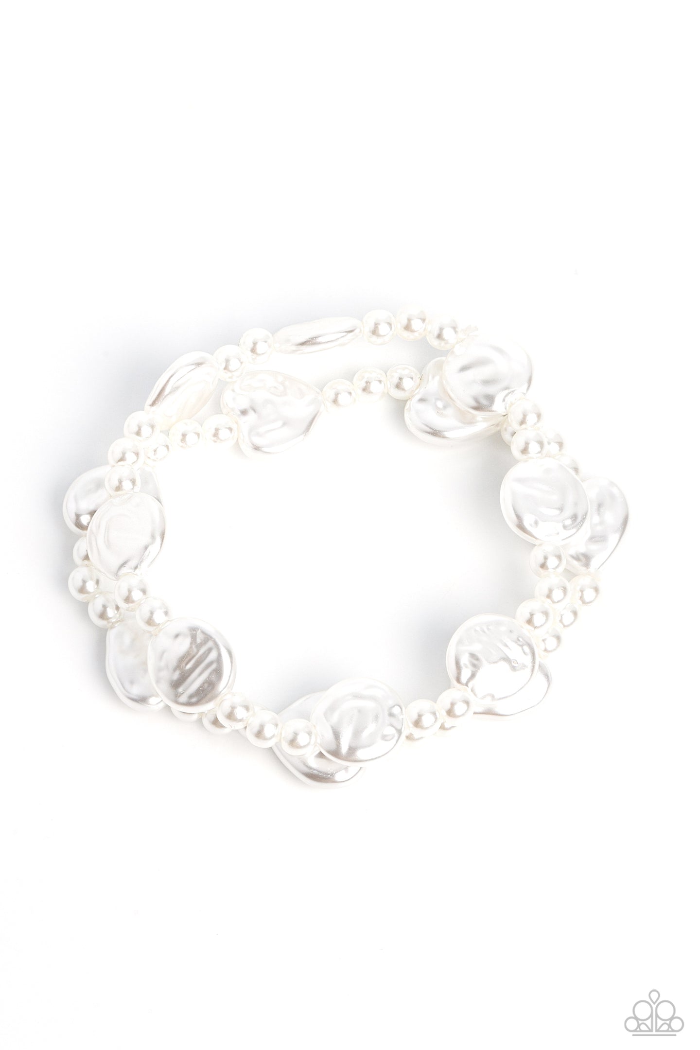 paparazzi-accessories-good-time-pearl-white-bracelet