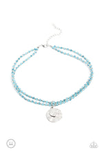 Load image into Gallery viewer, paparazzi-accessories-compacted-cosmos-blue-necklace
