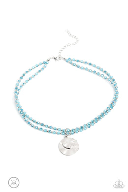 paparazzi-accessories-compacted-cosmos-blue-necklace