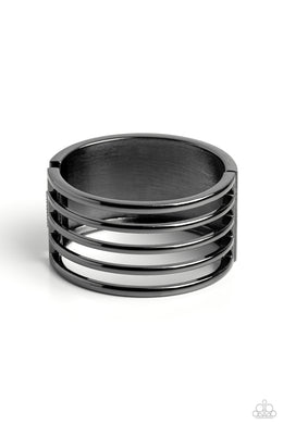 paparazzi-accessories-wayward-warrior-black-bracelet