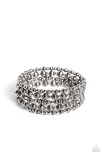 Load image into Gallery viewer, paparazzi-accessories-striped-stack-silver-bracelet
