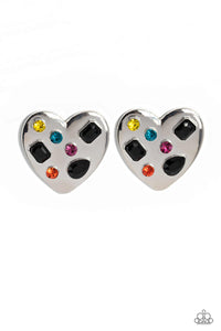 paparazzi-accessories-relationship-ready-black-post earrings