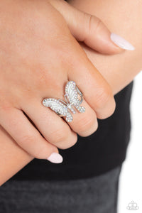 All Good WINGS - White Ring - Paparazzi Jewelry