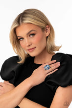 Load image into Gallery viewer, Perfectly Park Avenue - Blue Ring - Paparazzi Jewelry
