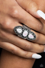 Load image into Gallery viewer, Strut Your STUDS - White Ring - Paparazzi Jewelry
