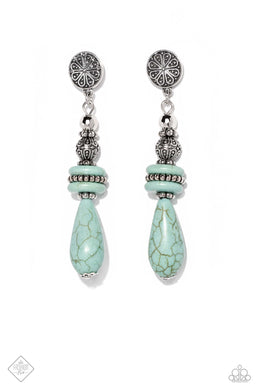 paparazzi-accessories-desert-fever-blue-post earrings