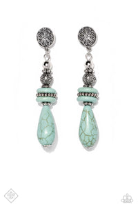 paparazzi-accessories-desert-fever-blue-post earrings