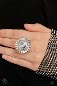 Shimmery Sprinkle - White Ring - Paparazzi Jewelry