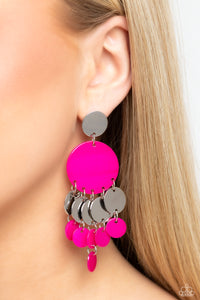 SHELL of the Ball - Pink Post Earrings - Paparazzi Jewelry