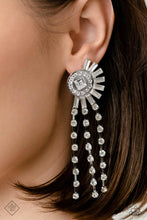 Load image into Gallery viewer, Torrential Twinkle - White Post Earrings - Paparazzi Jewelry
