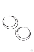 Load image into Gallery viewer, paparazzi-accessories-theater-hoop-black-earrings
